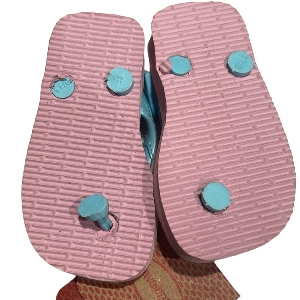 NWT Havaianas Bear Mermaid Flip Flop Sandal Baby Toddler  SZ 4 - Picture 3 of 3